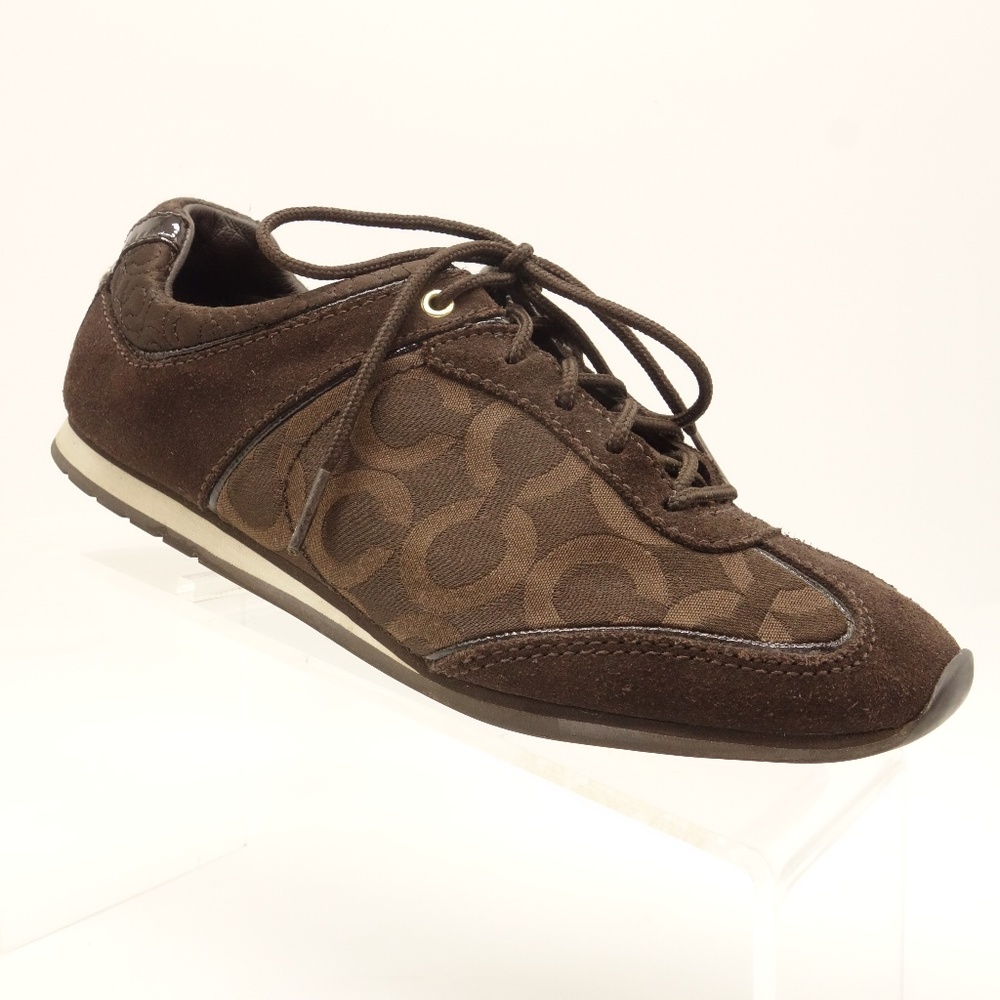 COACH Kelbie Casual Shoes Brown Jacquard Sneaker